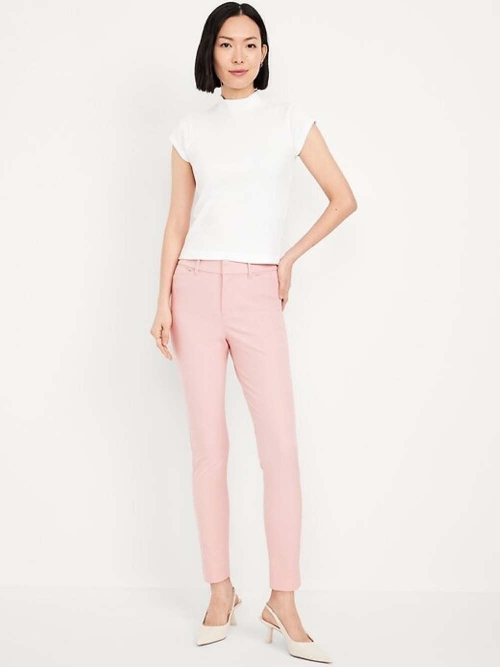 Old Navy High-Rise Pixie Skinny Pants Pink Size 10 NWT
